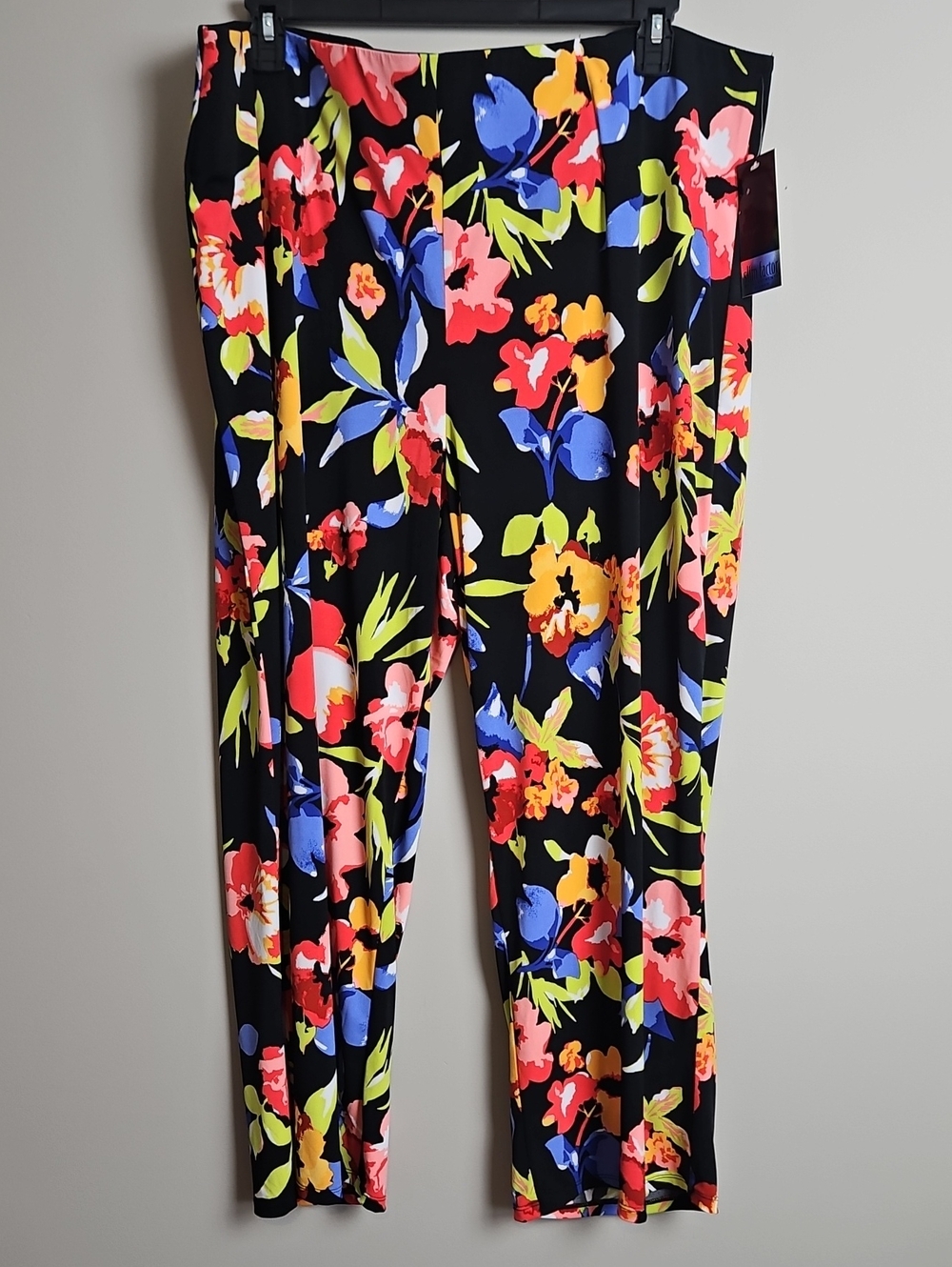 Slim Factor By Investments Wide Leg Slimming Waistband: Spring Bloom: 3X Short